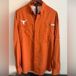 University of Texas Columbia Men's Burnt Orange Casual Shirt